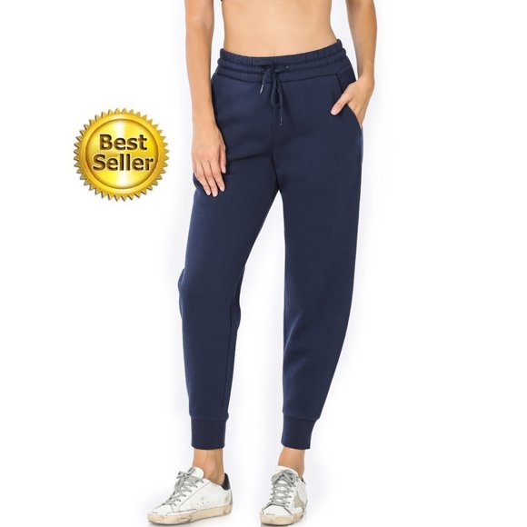 Women's Thick Fleece Sweatpants Joggers with pockets - Relaxed fit - Picture 1 of 5
